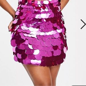 Hot Pink Sequin Skirt